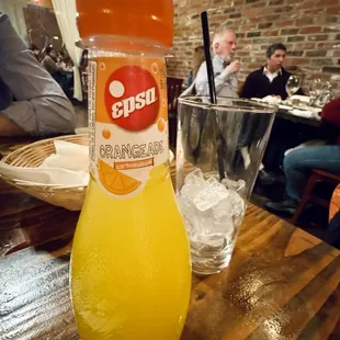 a bottle of orange juice