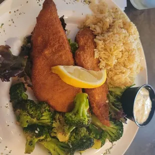 Fried flounder