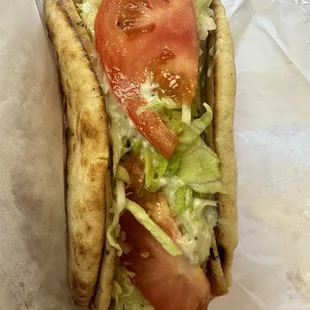 Chicken pita sammich thingie