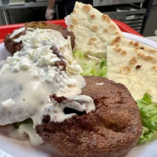 Falafel appetizer plate