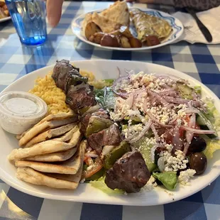 Souvlaki Kabob Beef Kabob Plate