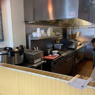 Interior cooking area.