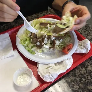 Special Plate w Gyro meat!!  yummm