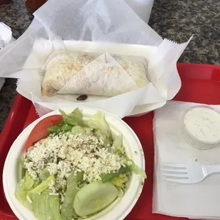 gyro &amp; salad combo 6.99