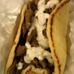 Gyro, just like I love it, lots of meat &amp; delicious