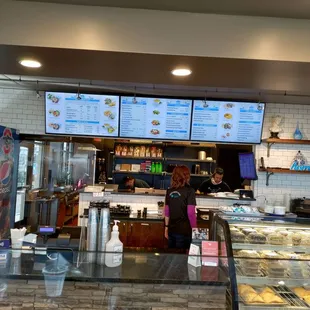 a view of the counter area