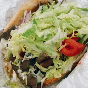 Beef &amp; Lamb Gyro  with House Sauce - Medium $5.09 (4/5)