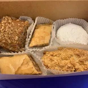 My to go box of Greek treats!