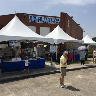 Booths and banners...