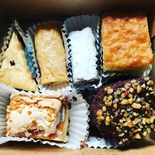 Small box of desserts to go