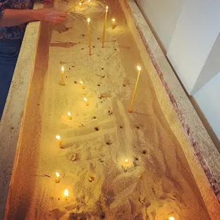 Lighting Candles (candles available , donations accepted)