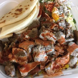 Gyro plate with lamb