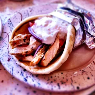 Chicken gyro sandwich