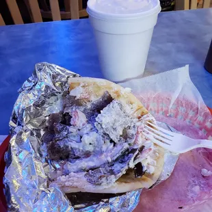 Gyro deluxe with a drink. Not a combo so no fries.