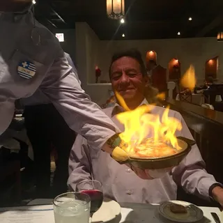 Flaming Saganaki Cheese