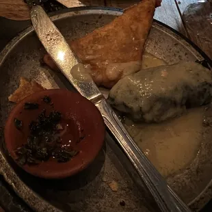 Saganaki Dinner and Dolmathes Dinner