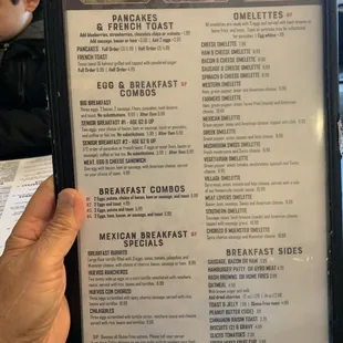 Dec 23 Breakfast menu