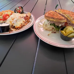 Enchiladas and Greek melt (both gluten free)