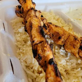 Double Skewers Rice Platter IG: @the_n.c_foodie