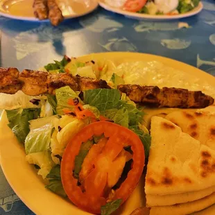 a plate of food on a table