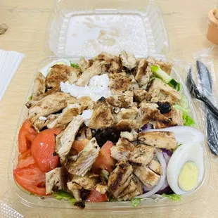 Greek Salad with grilled chicken