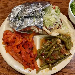 House Gyro Platter (Roasted Peppers, Green Beans)