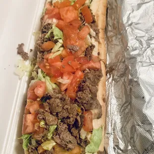 Mushroom Cheese Steak hoagie, double meat!- 7.8