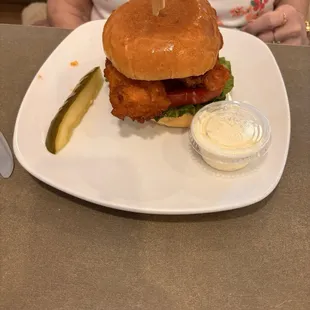 A filling and delicious fish sandwich
