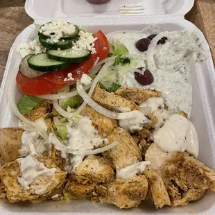 Chicken gyro platter