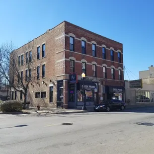 the corner of a street