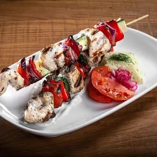 Delicious chicken kebabs