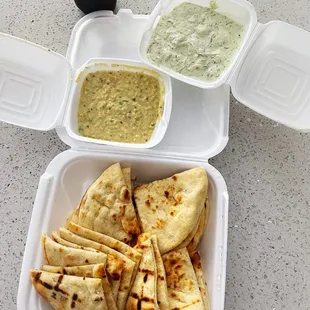 Delivery Order Hummus- Tzatziki- Pita