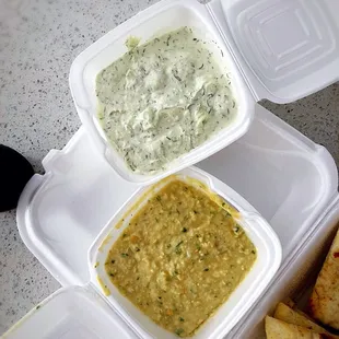 Delivery Tzatziki &amp; Hummus