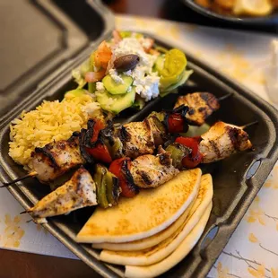 Chicken Souvlaki Plate