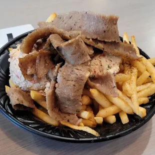 Gyro feta fries with spicy feta