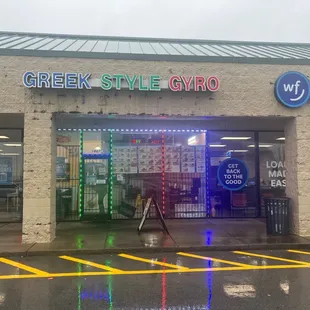 the front of the store