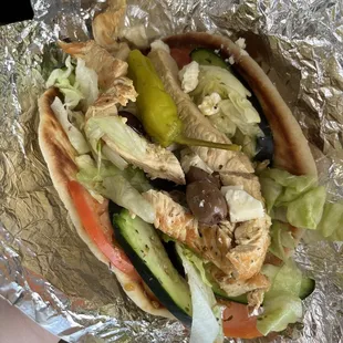 Aegean Chicken Gyro Sandwich