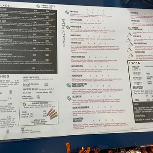 the menu