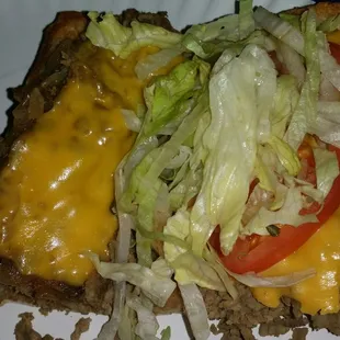 Steak sub...hubby added his own cheese.
