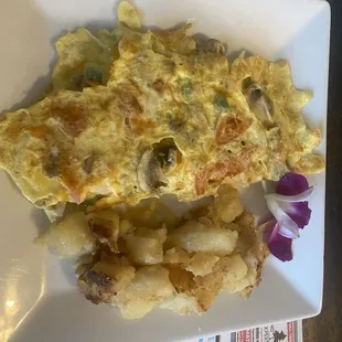 Veggie omelette with cheese