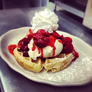 food, waffles