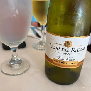 a glass of wine and a bottle of wine