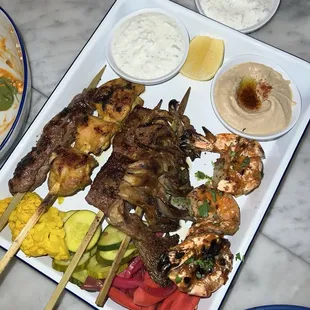 Skewer plate was delicious
