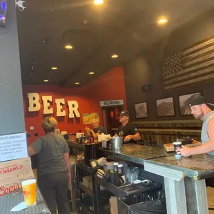 Beer and wine . Local craft selection excellent.