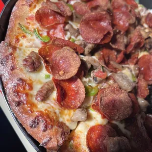 Piled high with delicious and crispy pepperoni!