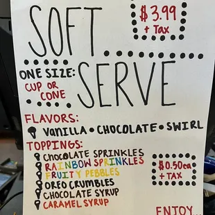 They have soft serve