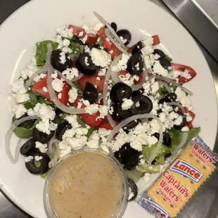 Greeks Salad and Greeks Dressing