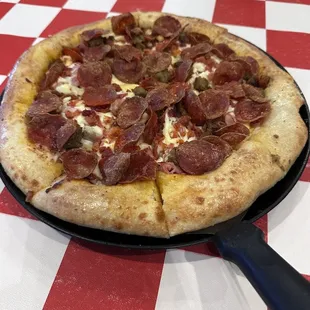 Gourmet Meat pizza.