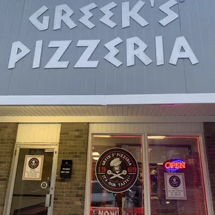 the front of the restaurant
