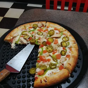 Grilled Chicken Fajita pizza.